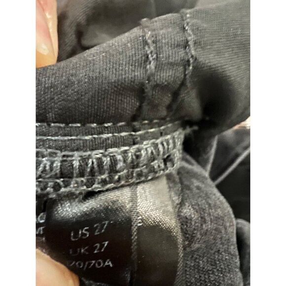 We The Free People Zuri Mom Jeans Black Dusty Roads Button Fly High Rise 27 - Picture 7 of 8